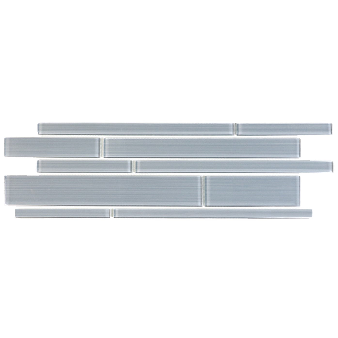 Cerulean Blue Glass Strip Mosaic Tile | TileBuys
