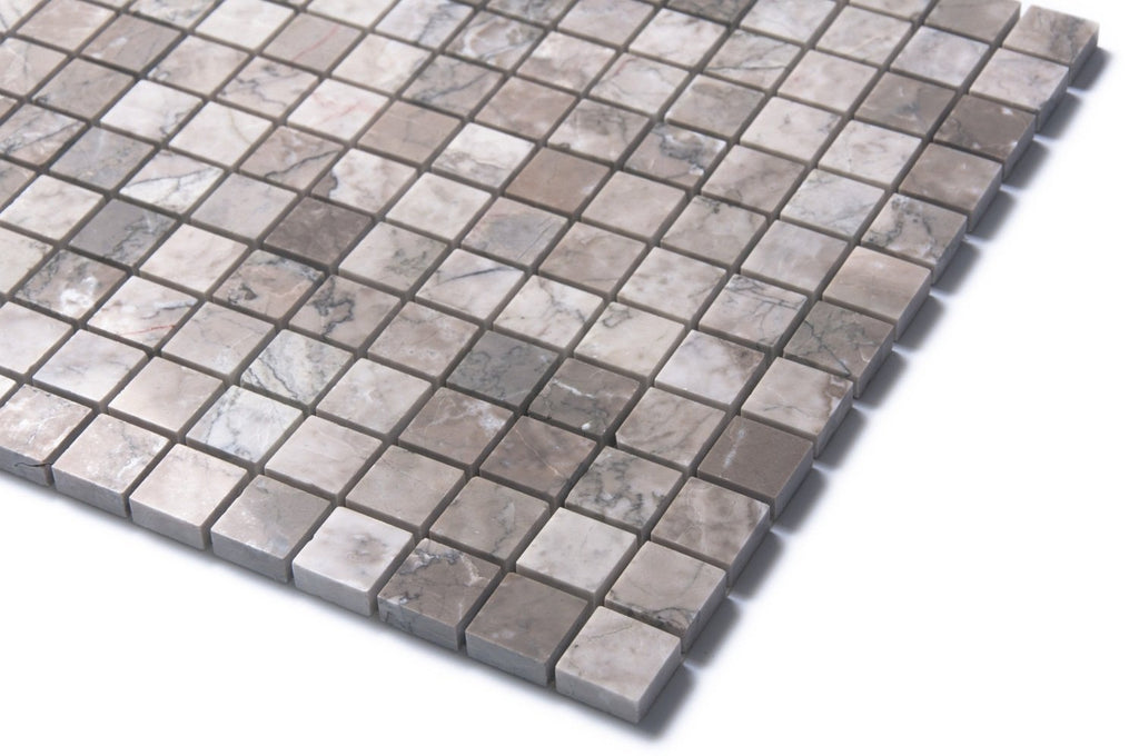 Cloud Marble Mosaic Tile in 1" Squares - Polished | TileBuys