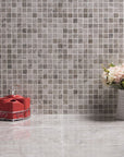 Cloud Marble Mosaic Tile in 1" Squares - Polished | TileBuys