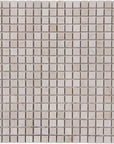 Cream Marfil Marble Mosaic Tile - 5/8” Squares - Polished | TileBuys
