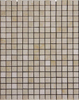 Cream Marfil Marble Mosaic Tile - 5/8” Squares - Polished | TileBuys