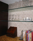 Crema Marfil Marble Mosaic Tile in Beveled 2x4" Mini Brick Subway Tiles Pattern - Polished | TileBuys