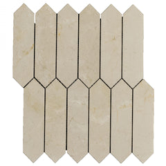 Picket Tile in Crema Marfil Marble Mosaic Tile | TileBuys