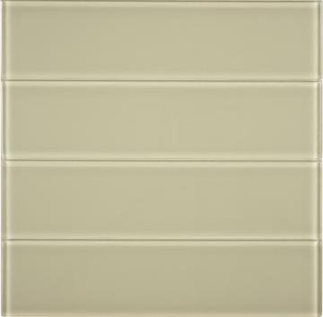 Dark Beige Glass 3x12" Subway Tile | TileBuys