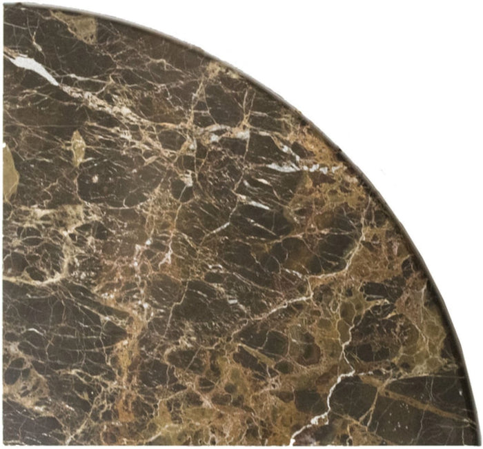 Dark Emperador Marble Shelf - 9" Corner Shower Shelf - Polished | TileBuys