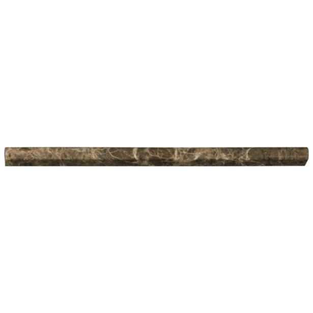 Dark Emperador Marble Trim Molding in Various Sizes - Polished | TileBuys