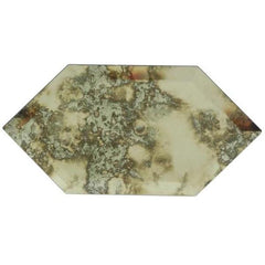 Distressed Antique Mirror Glass Stretched Hexagon Tile | TileBuys