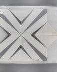 Dolomite and Persian Gray Marble Waterjet Mosaic Tile in Packaging