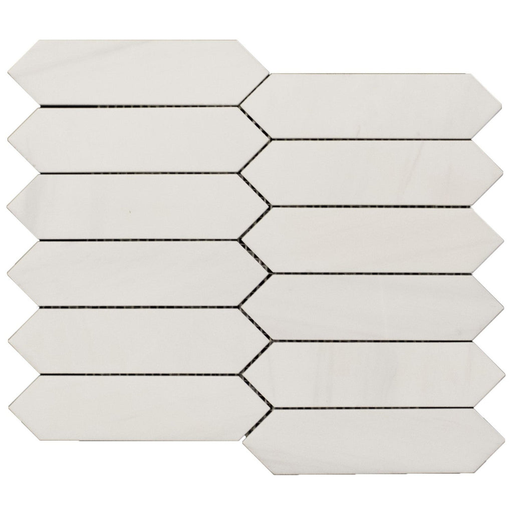 Picket Tile in Dolomite Marble Mosaic Tile | TileBuys