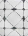 Dolomite White and Palissandro Blue Marble Waterjet Mosaic Tile in Saturn | TileBuys
