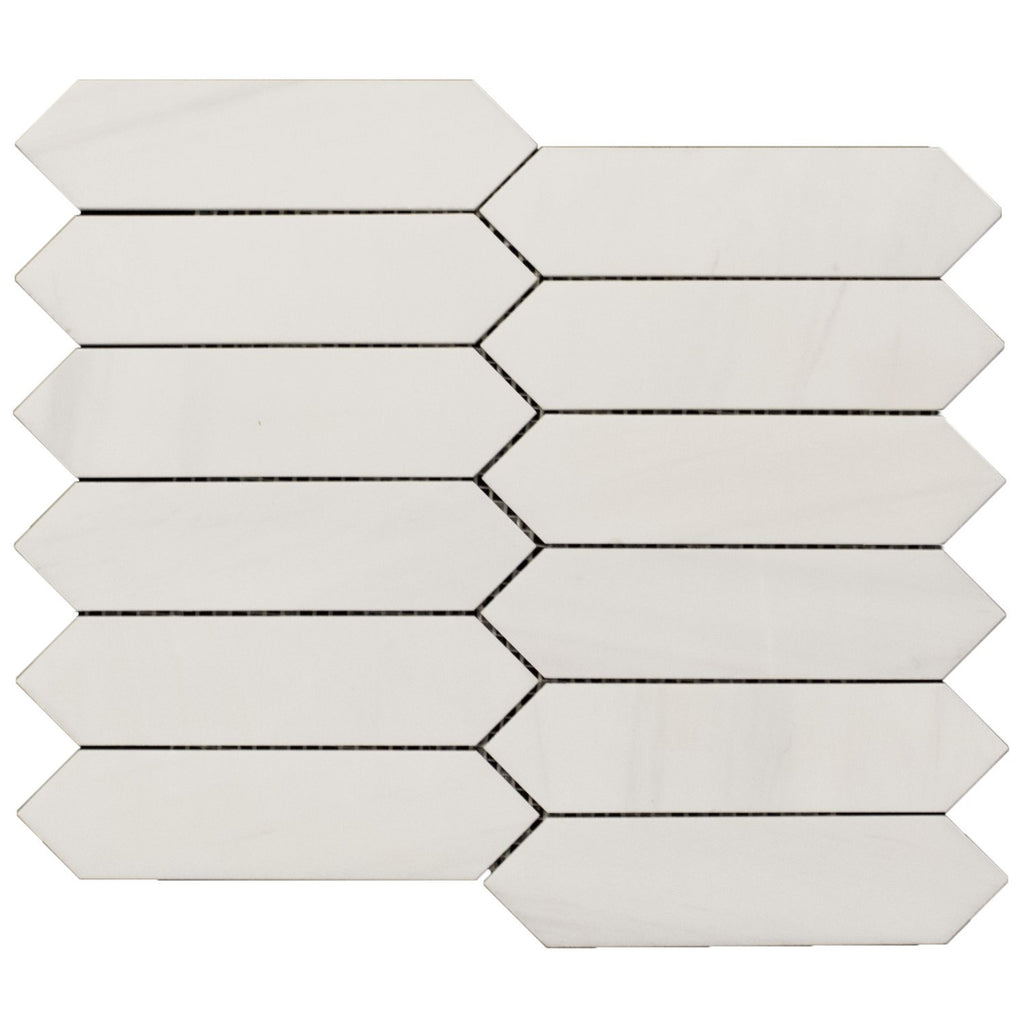 Picket Tile in Dolomite Marble Mosaic Tile | TileBuys