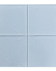 White Glass Mosaic Tile with Raised Circles Pattern | TileBuys