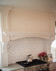 White Thassos and Bianco Carrara Marble Waterjet Mosaic Tile in Ballet Ribbon | TileBuys