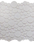 5 Sq Ft of White Ice Glass Mosaic Penny Circle Round Tile | TileBuys