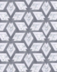Large Patterned Hexagon Waterjet Mosaic Tile in Dolomite White, Latin Gray Marble, Mother of Pearl | TileBuys