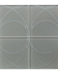 Grey Glass Mosaic Tile with Raised Circles Pattern | TileBuys