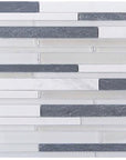 Marble, Slate & Glass Random Linear Strip Mosaic Tile | TileBuys