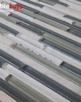 5 Sq Ft of Multi-Color Glass and Stone Linear Strip Mosaic Tile | TileBuys