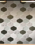 Natural Stone & Glass Mosaic Wall Tile in Panache Retro Hexagon | TileBuys
