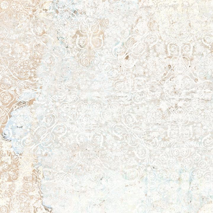 Off-White & Pale Pink Bohemian Distressed Carpet Look Porcelain Tile | TileBuys