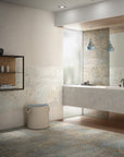 Off-White & Pale Pink Bohemian Distressed Carpet Look Porcelain Tile | TileBuys