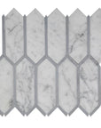 Outline Picket Marble Mosaic Tile in 3 Marble/Color Combinations | TileBuys
