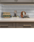 Outline Picket Marble Mosaic Tile in 3 Marble/Color Combinations | TileBuys