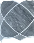 Palissandro Blue and White Thassos Marble Waterjet Mosaic Tile in Neptune | TileBuys