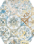 Pink & Blue Bohemian Distressed Carpet Look Porcelain Tile | TileBuys