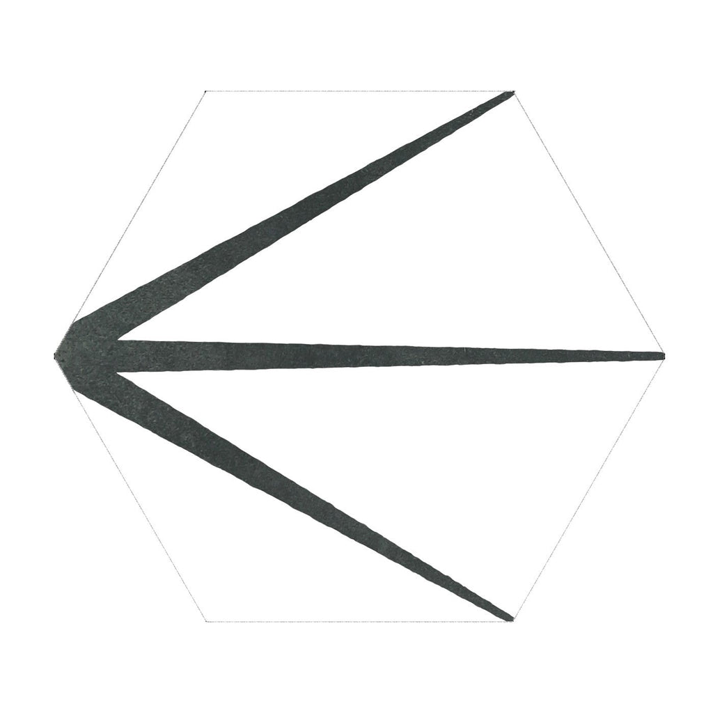 Starburst Pattern Hexagon Porcelain Tiles in White (10.05 Sq Ft) | TileBuys