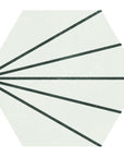 Starline Pattern Hexagon Porcelain Tiles in White (8 Sq Ft) | TileBuys