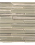 5.2 Sq Ft of Taupe Artisan Glass Simple Strip Mosaic Tile in Texas | TileBuys