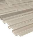 5.2 Sq Ft of Taupe Artisan Glass Simple Strip Mosaic Tile in Texas | TileBuys