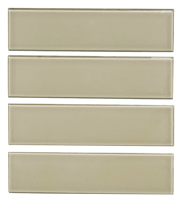 5 Sq Ft of Taupe Glass 3x12" Subway Tile | TileBuys