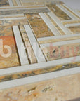 4.6 Sq Ft of Turkish Marfil & White Marble Mosaic Tile - Mixed Herringbone | TileBuys