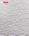 5 Sq Ft of White Ice Glass Mosaic Penny Circle Round Tile | TileBuys