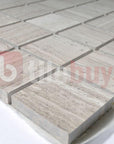 5 Sq Ft of White Oak Marble Mosaic Tile - 2" Squares - Polished | TileBuys