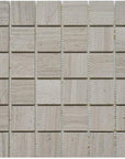 5 Sq Ft of White Oak Marble Mosaic Tile - 2" Squares - Polished | TileBuys