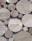 4.2 Sq Ft of White Oak Marble Mosaic Tile in Bubble Rounds | TileBuys