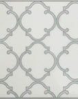 White Thassos and Blue Celeste Marble Waterjet Mosaic Tile in Moroccan Marrakesh | TileBuys