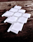 White Thassos and Carrara Bianco Marble Waterjet Mosaic Tile in Princess Weave | TileBuys