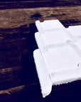 White Thassos and Carrara Bianco Marble Waterjet Mosaic Tile in Princess Weave | TileBuys