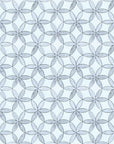White Thassos and Carrara White Marble Waterjet Mosaic Tile in Floral Rings | TileBuys