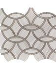 Wooden and Athens Marble Waterjet Mosaic Tile in Aldrich | TileBuys