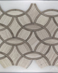 Wooden and Athens Marble Waterjet Mosaic Tile in Aldrich | TileBuys