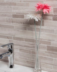 Wooden Marble Mosaic Tile - Random Linear Strips - Honed | TileBuys