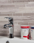 Wooden Marble Mosaic Tile - Random Linear Strips - Honed | TileBuys