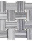 Zebra Marble Mosaic Tile - Basketweave - Polished | TileBuys
