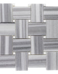 Zebra Marble Mosaic Tile - Basketweave - Polished | TileBuys